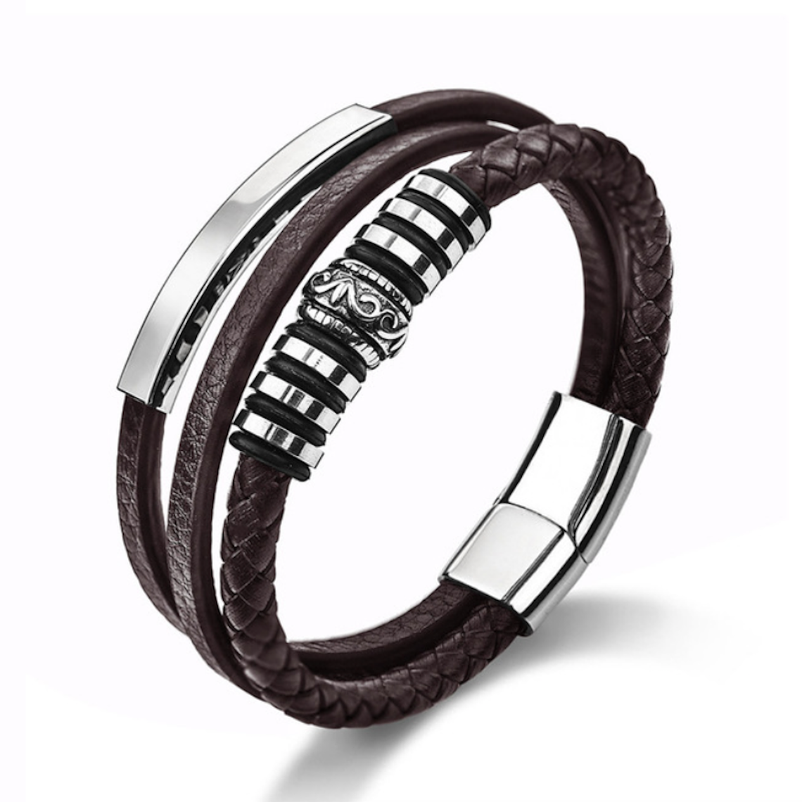 Manilla Pulsera Trenzada Acero Inoxidable 3