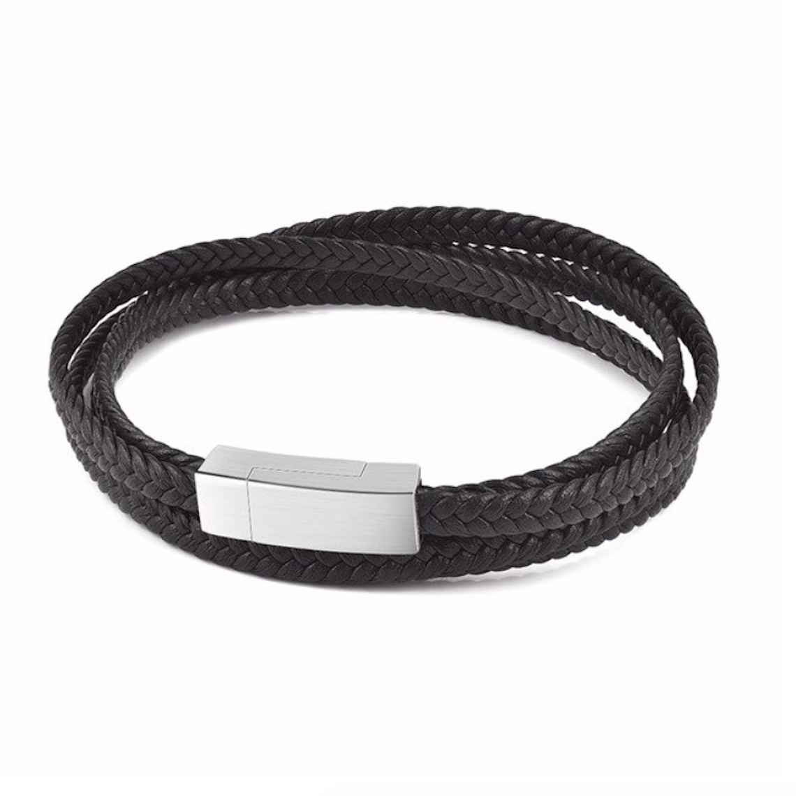 Manilla Pulsera Acero Inoxidable Trenzada 3