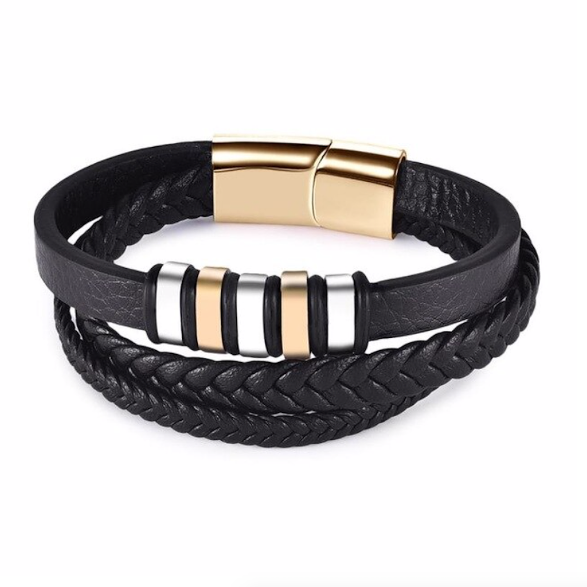 Manilla Pulsera Hombres Cierre Magnetico Acero 1