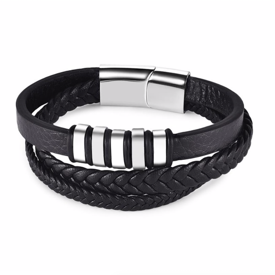 Manilla Pulsera Hombres Cierre Magnetico Acero 2