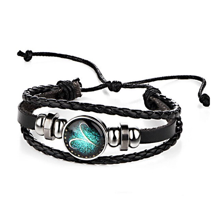 Pulsera Manilla Cuero Constelaciones Zodiaco 9