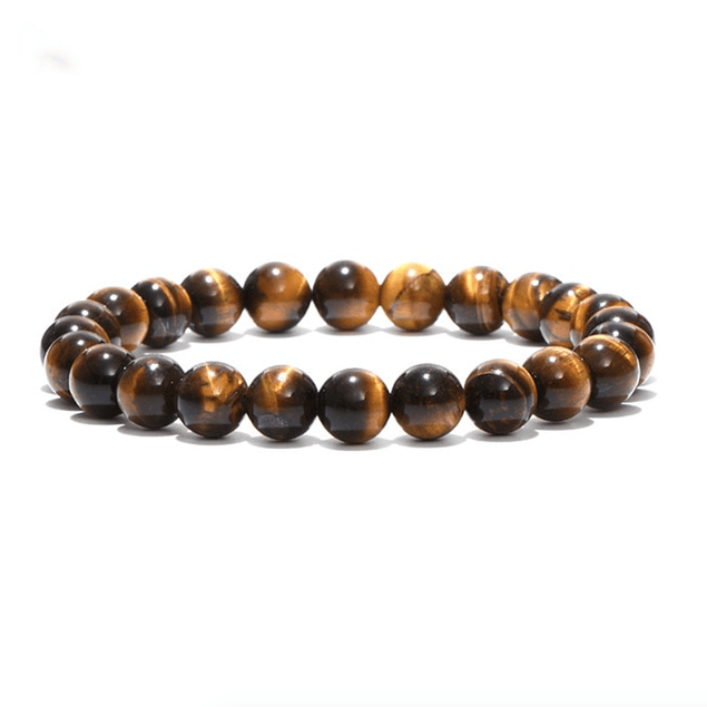 Manilla Pulsera Cuentas Roca Natural Ojo de Tigre