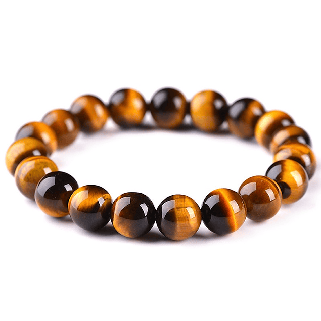 Manilla Pulsera Cuentas Roca Natural Ojo de Tigre