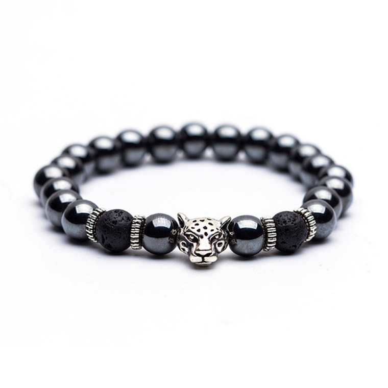 Pulsera Manilla Hombre Piedra Natural Hematita 1