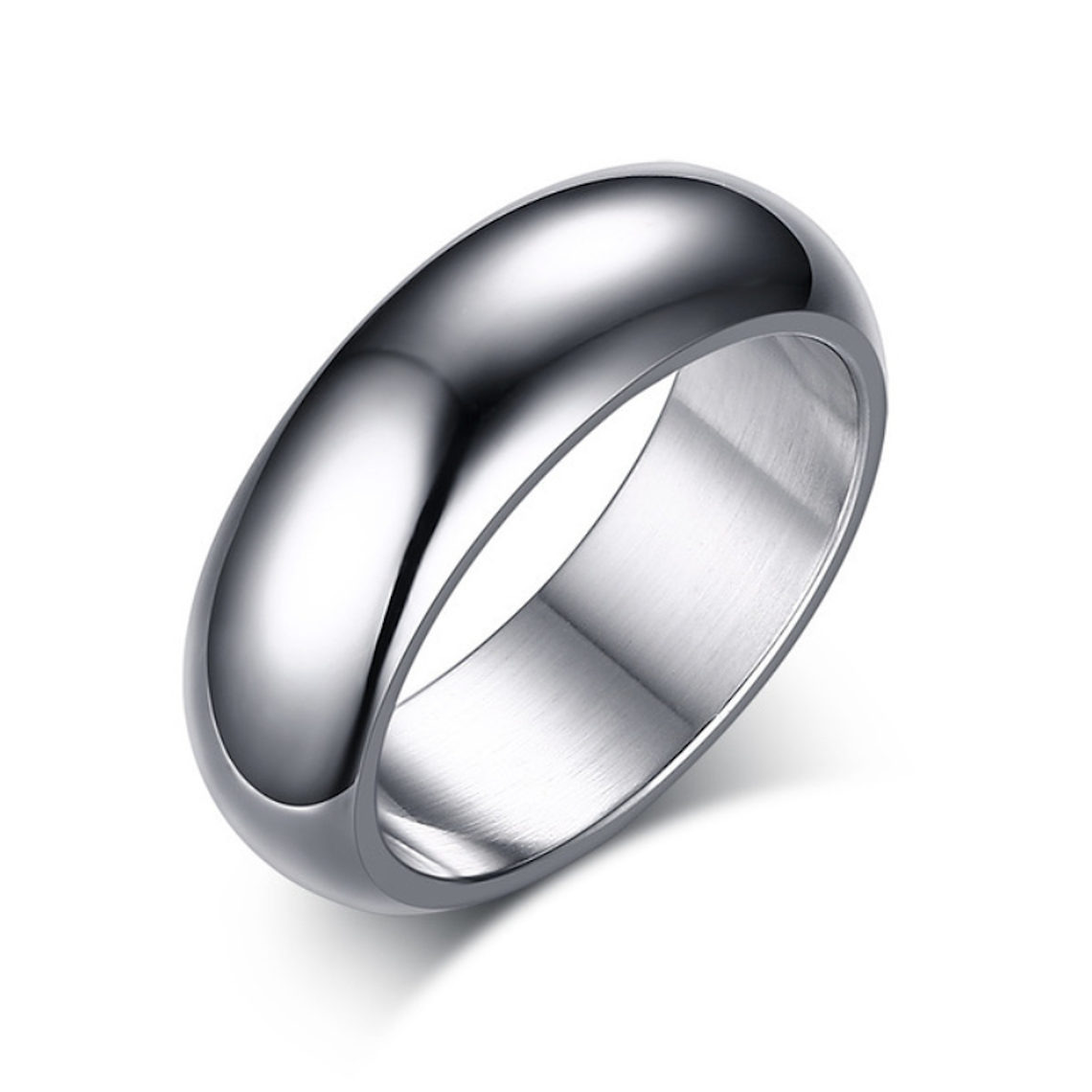 Anillo Clasico 7mm Acero Inoxidable Parejas 2