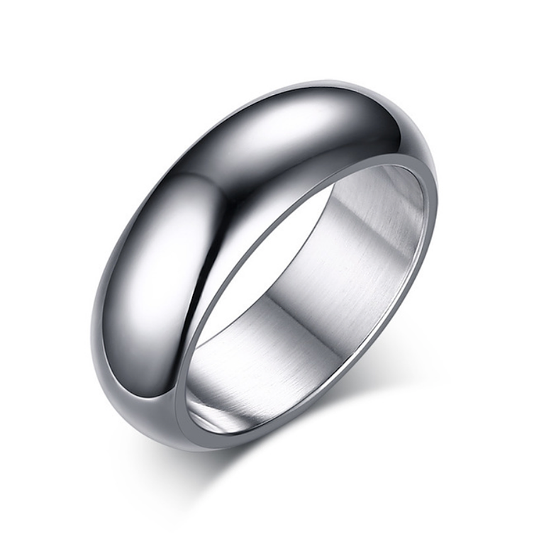 Anillo Clasico 7mm Acero Inoxidable Parejas 2