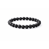 Manilla Pulsera Hombre Roca Lava Negra 8mm