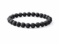 Manilla Pulsera Hombre Roca Lava Negra 8mm - Miniatura 1