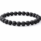 Manilla Pulsera Hombre Roca Lava Negra 8mm - Miniatura 1