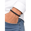 Manilla Pulsera Hombre Roca Lava Negra 8mm