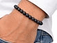 Manilla Pulsera Hombre Roca Lava Negra 8mm - Miniatura 2
