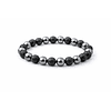 Manilla Pulsera Hombre Acerina Roca Lava Volcanica Negro 8mm