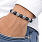 Manilla Pulsera Hombre Jaspe Gris Roca Volcanica 8mm - Miniatura 2