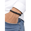 Manilla Pulsera Hombre Onix Piedra Lava 8mm