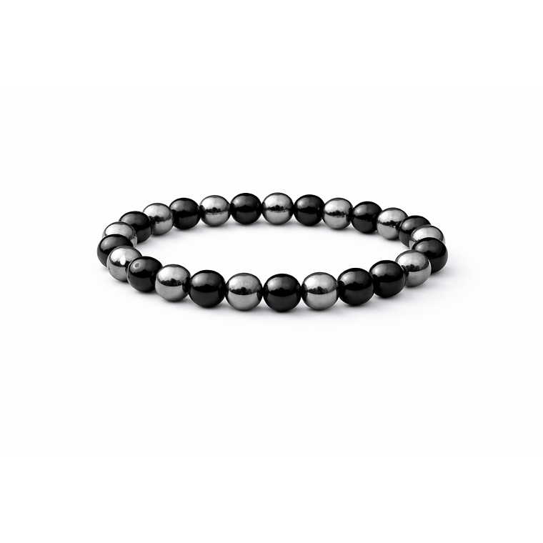 Manilla Pulsera Hombre Onix Acerina 8mm 1