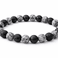 Manilla Pulsera Hombre Jaspe Gris Roca Volcanica 8mm - Miniatura 1
