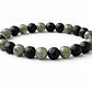Pulsera Hombre Labradorita Verde Piedra Lava 8mm - Miniatura 1