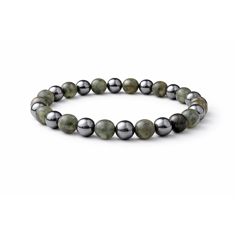 Pulsera Hombre Labradorita Verde Acerina 8mm 1