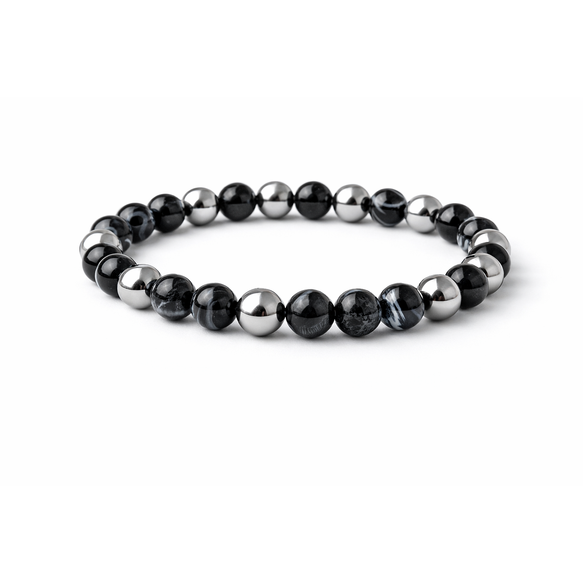 Manilla Pulsera Hombre Sardonix Acerina 8mm 1