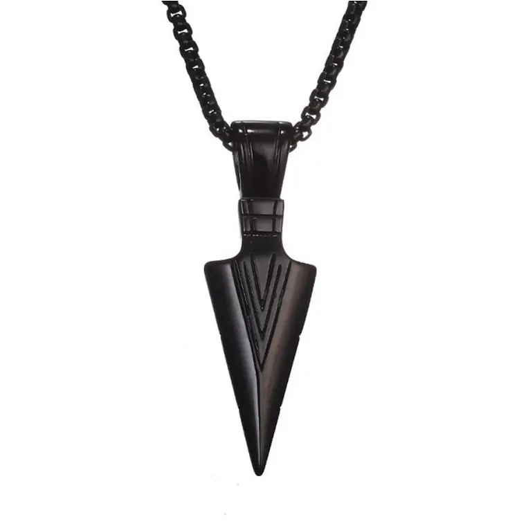 Dije Collar Punta Flecha Hombres 319 Negro 1
