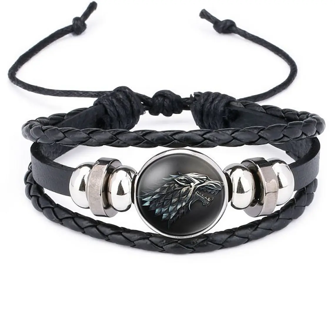 Pulsera Manilla Game of Thrones Cuero Ajustable Stark 1