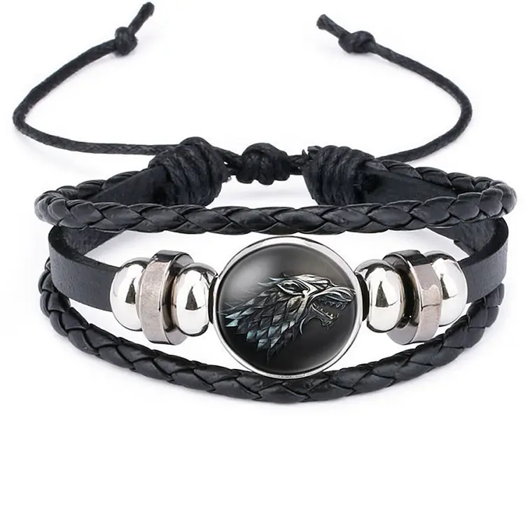 Pulsera Manilla Game of Thrones Cuero Ajustable Stark 1