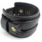 Brazalete Ancho Cuero Negro - Miniatura 1