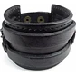 Brazalete Ancho Cuero Negro - Miniatura 2