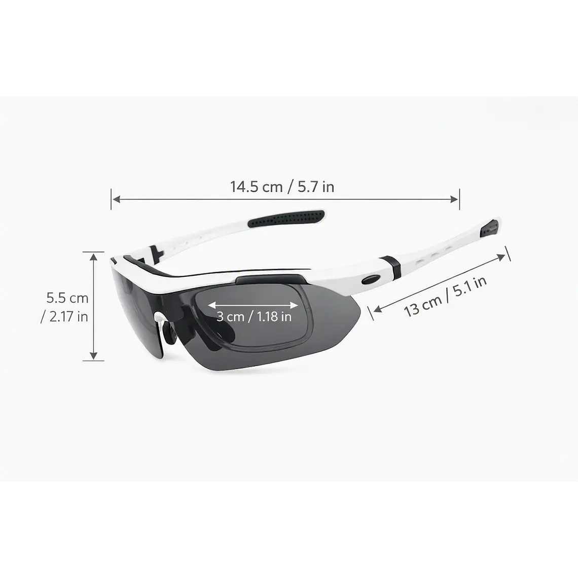 Gafas Deportivas Profesionales 5 Lentes Blanco 4