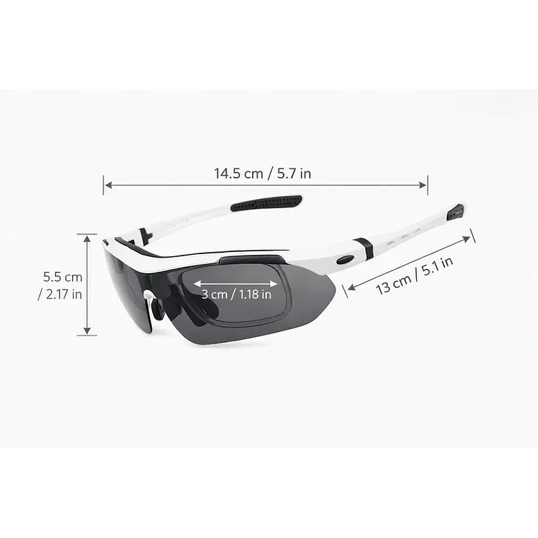 Gafas Deportivas Profesionales 5 Lentes Blanco 4