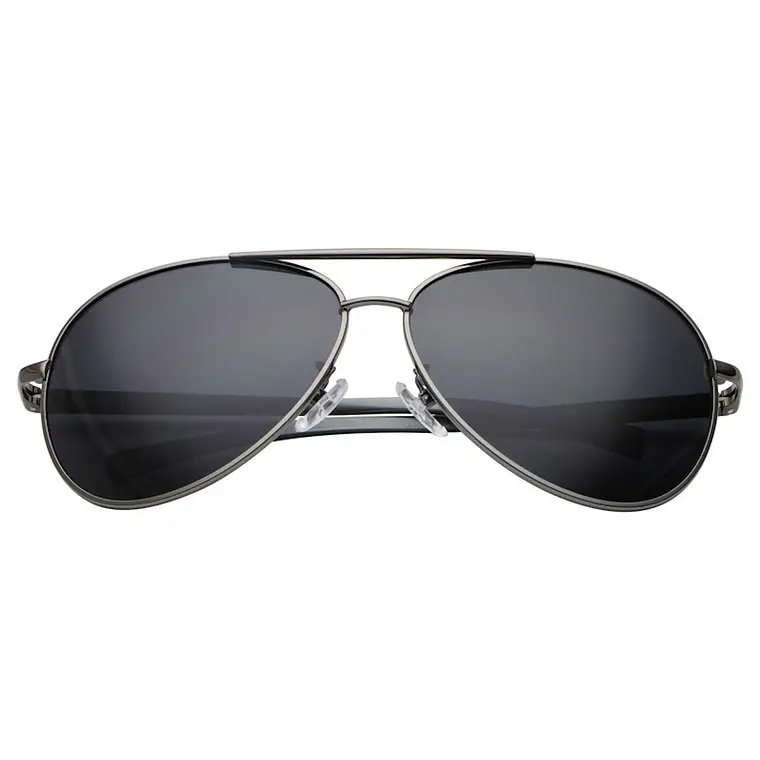 Gafas Lentes Sol Polarizadas Tipo Aviador Hombre 2150 Negro Gris 1
