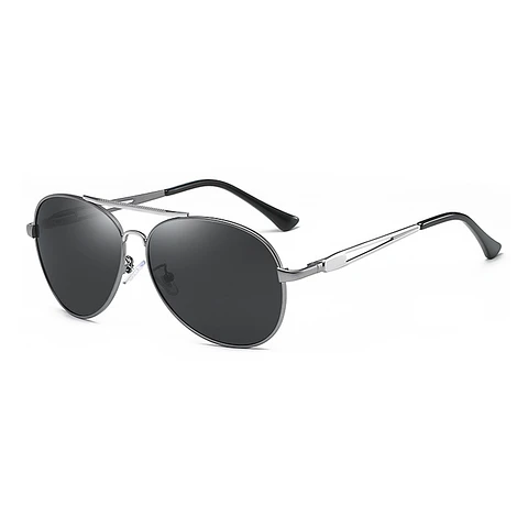 Gafas Lentes Sol UV400 Polarizadas Tipo Piloto 2032 Plateado