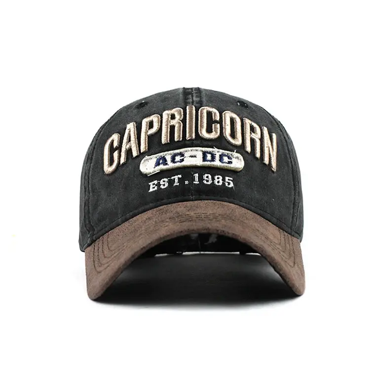 Gorras Beisbol Unisex Algodon Bordada Ajustable 426 Negro 2