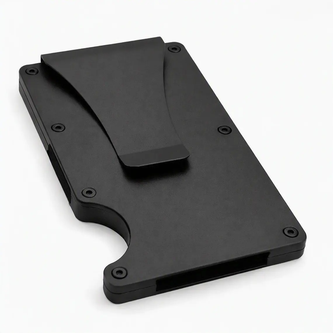 Billetera Tarjetero Hombre Aluminio Bloqueo RFID 0221 Negro 2