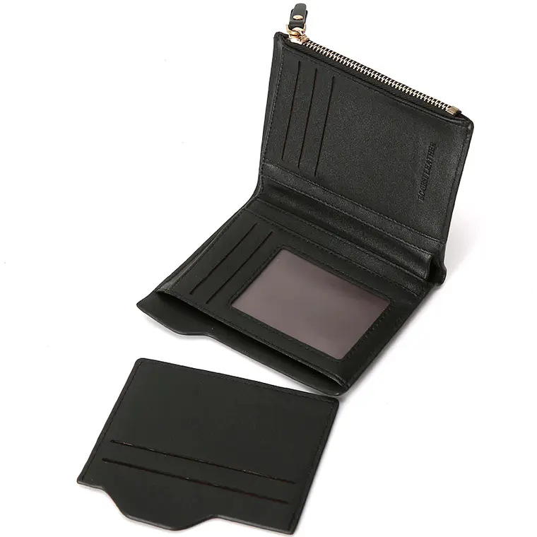 Billetera Monedero Hombre Cuero PU Negro 3
