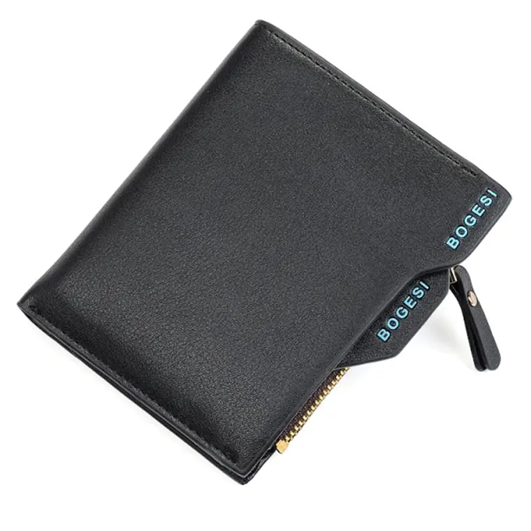 Billetera Monedero Hombre Cuero PU Negro 1