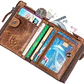 Billetera Cuero Hombre Monedero RFID BULLCAPTAIN QB06 Marron - Miniatura 4