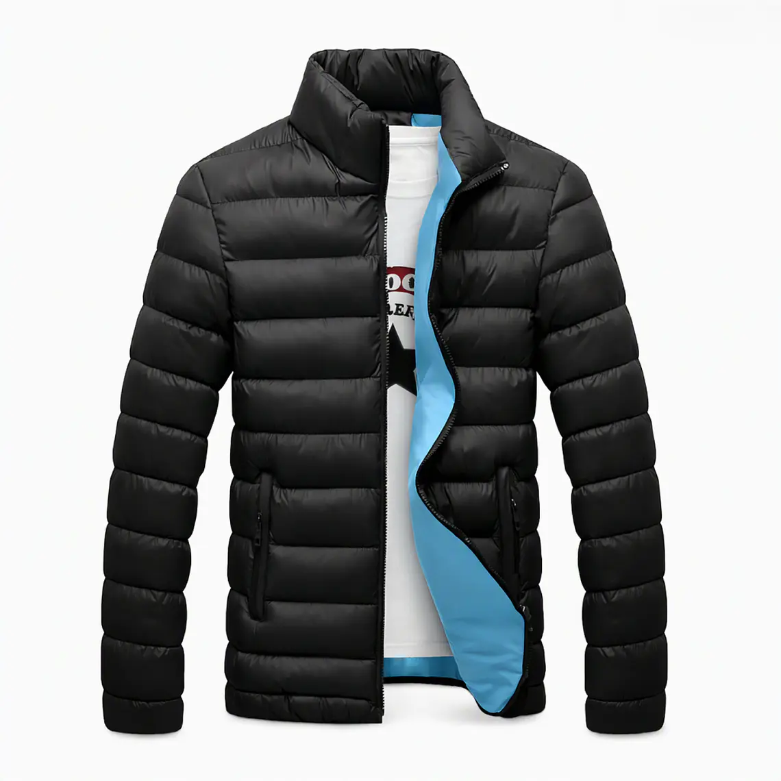 Chaqueta Casual Hombre Acolchada EDA104 Negro 1