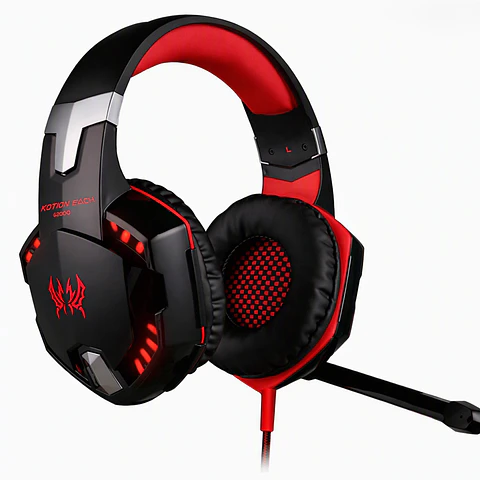 Audifonos Microfono Gaming Estereo Kotion G2000 Rojo