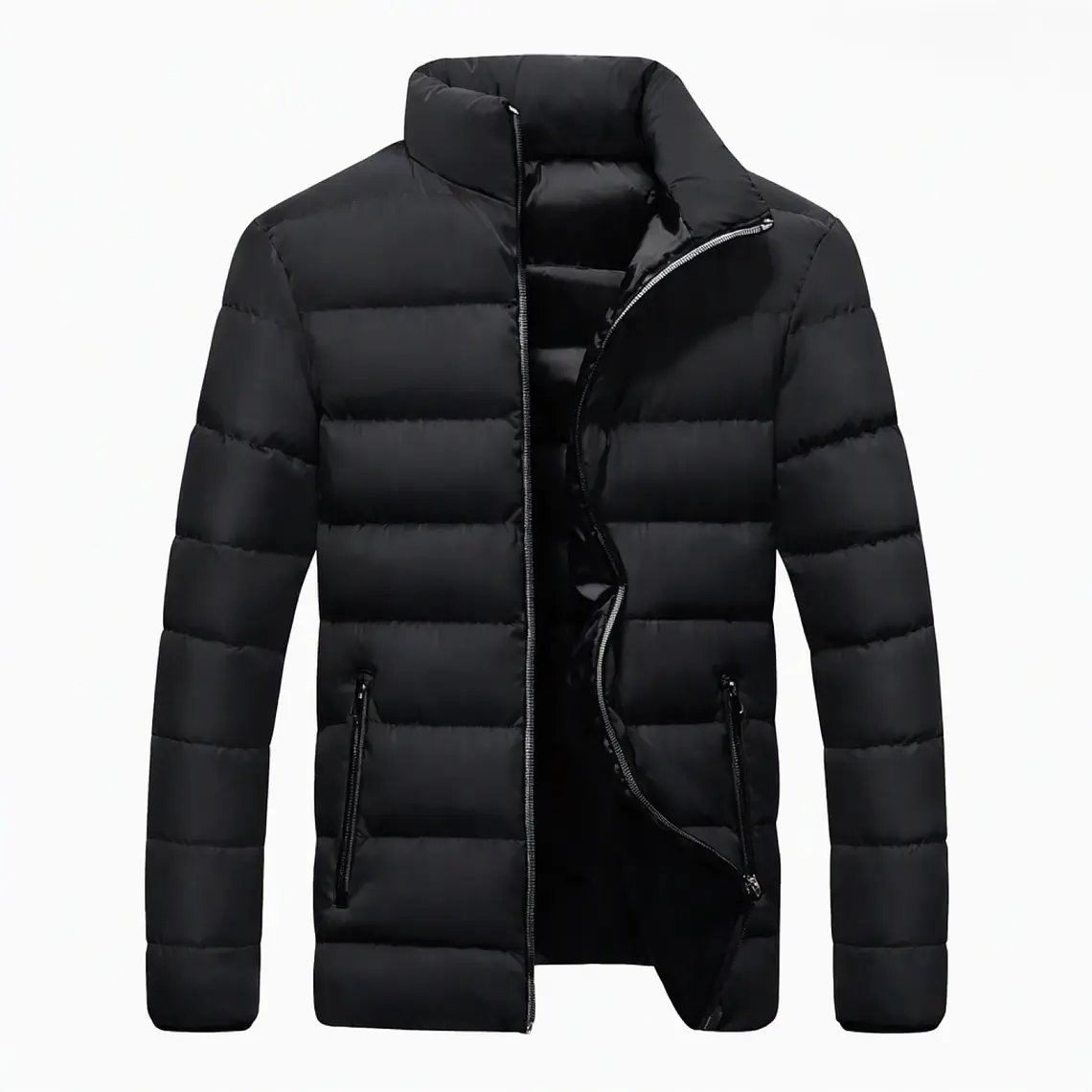Chaqueta Casual Hombre Acolchada EDA104 Negro Gris 1