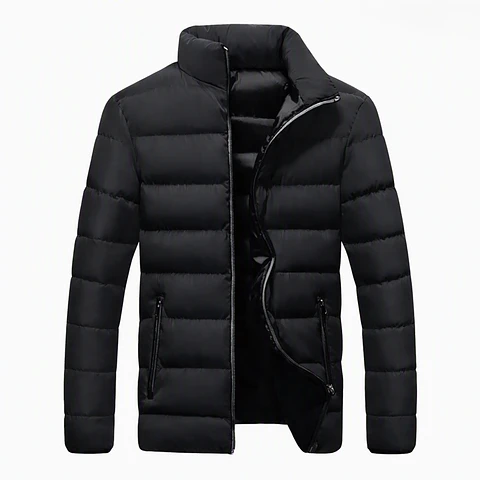 Chaqueta Casual Hombre Acolchada EDA104 Negro Gris