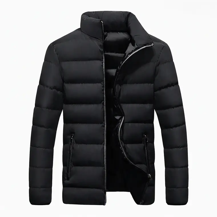 Chaqueta Casual Hombre Acolchada EDA104 Negro Gris 1