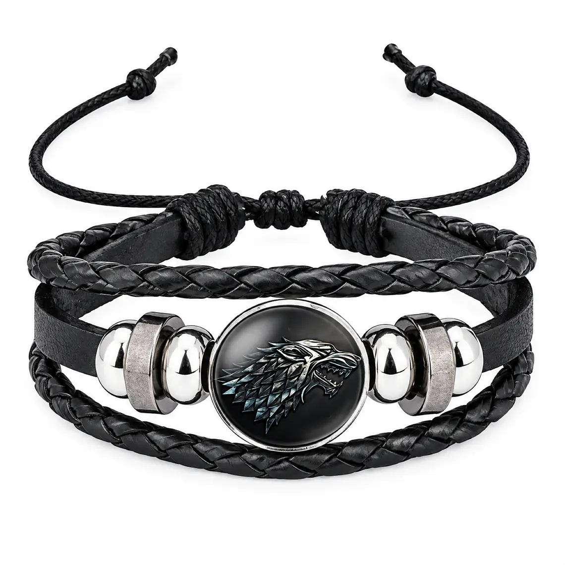 Pulsera Manilla Game of Thrones Cuero Ajustable Stark 1