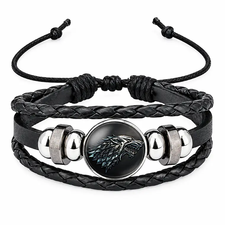 Pulsera Manilla Game of Thrones Cuero Ajustable Stark 1