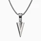 Dije Collar Punta Flecha Hombres 319 Plateado - Miniatura 1