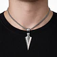 Dije Collar Punta Flecha Hombres 319 Plateado - Miniatura 2