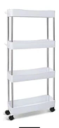 Estante Organizador Baño 4 Niveles Carrito Multifuncional Color Blanco - Miniatura 2