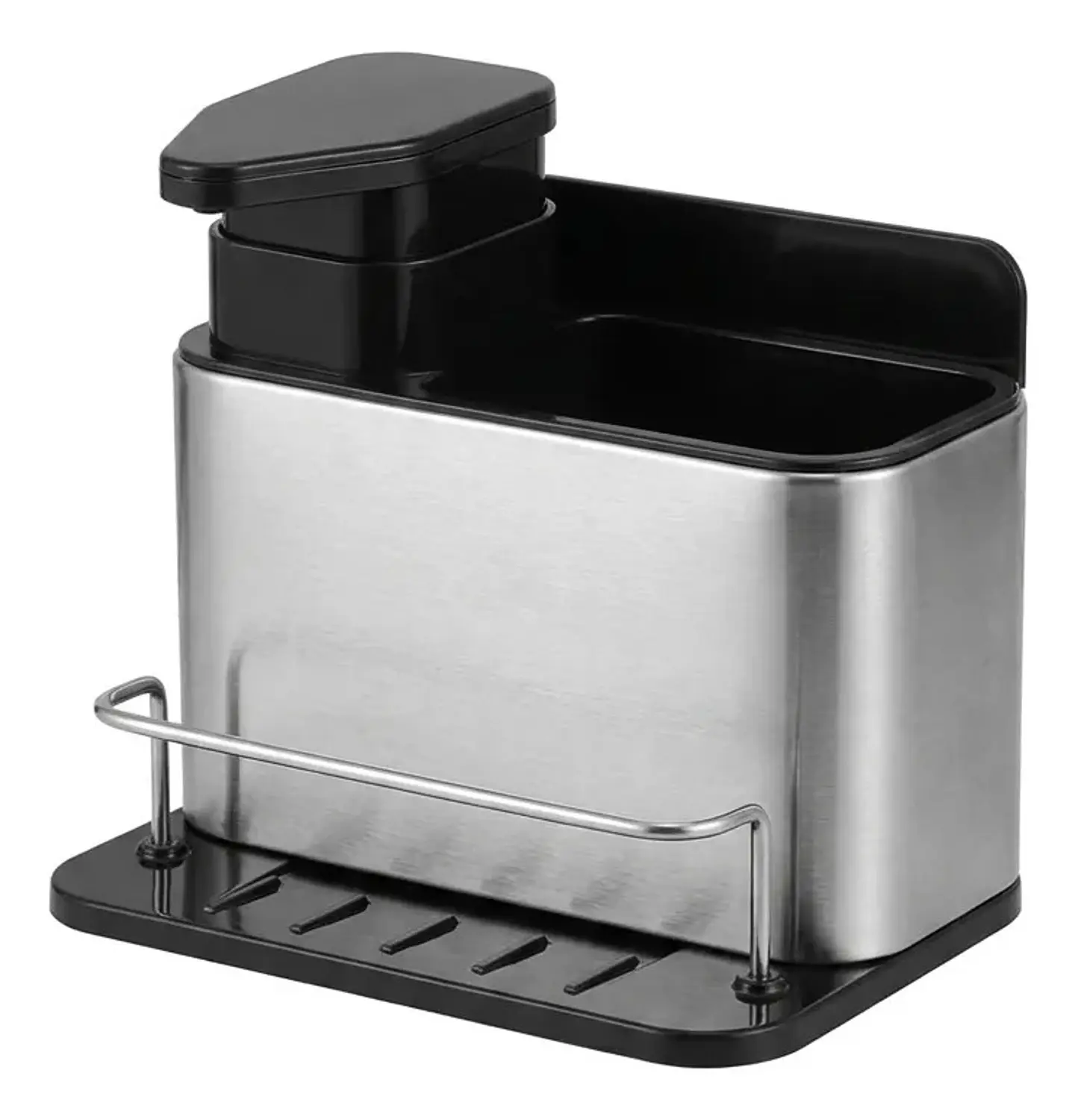 Dispensador Jabon Lavalozas Organizador Lavaplatos Acero 1