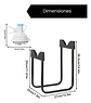 Soporte Dispensador Rack Para Bidon De Agua 20lt Y Boquilla Negro - Miniatura 2