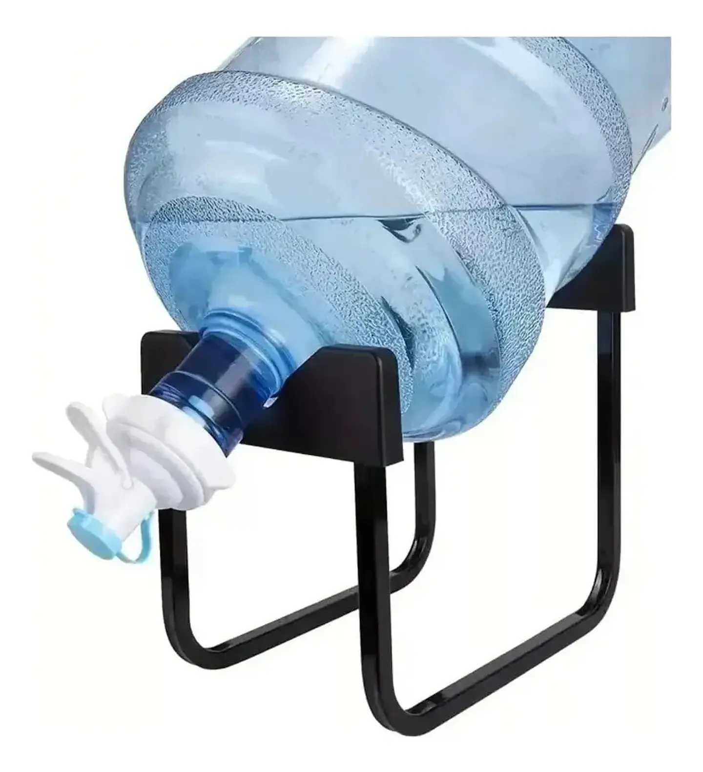 Soporte Dispensador Rack Para Bidon De Agua 20lt Y Boquilla Negro 3